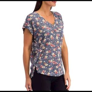 Collection by Bobeau Ladies V-Neck Slub Blouse NWT